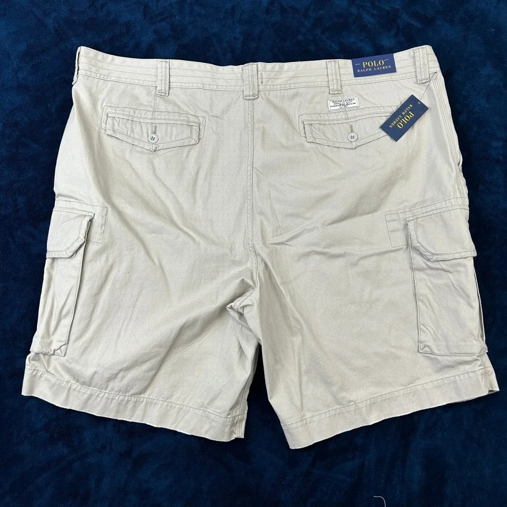 NWT Polo Ralph Lauren Classic Fit Chino Shorts 50B Cargo Beige Stretch‎